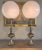 Pair of Vintage Hollywood Regency 1950’s Rembrandt Tall Brass Globe Table Lamps For Sale - Image 11 of 12