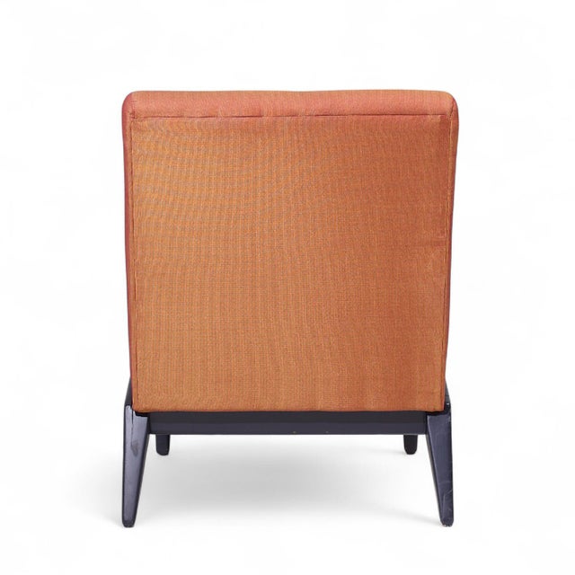 Brown Jens Risom for Knoll Mid Century Slipper Chairs - Pair For Sale - Image 8 of 12