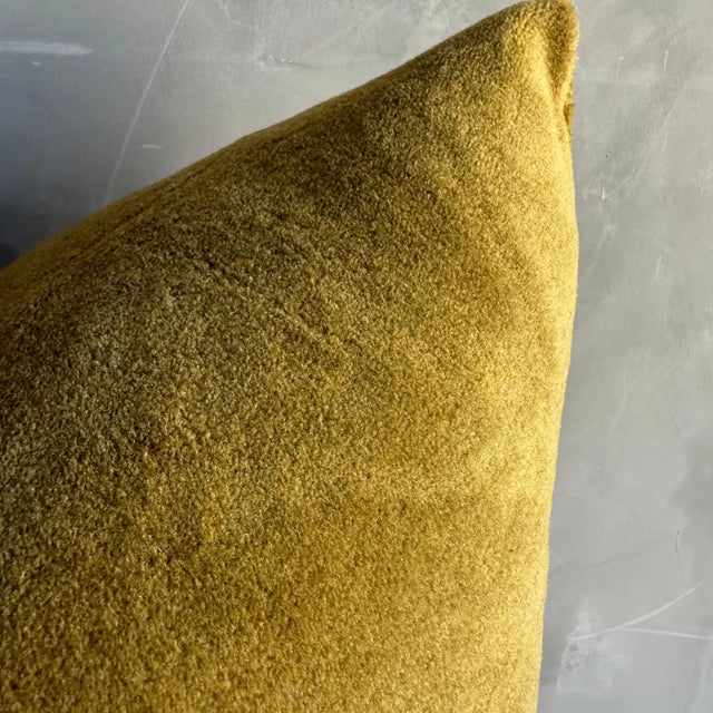 Not Yet Made - Made To Order Zak + Fox Plush Moso Plush Wool Pillows in 24" X24" Gold For Sale - Image 5 of 6