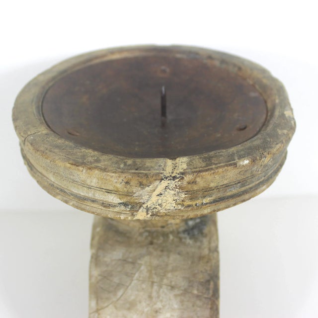 Wood Vintage Wood and Metal Candleholder Seed Sorter For Sale - Image 7 of 11