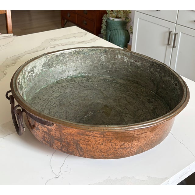 Mid 19th Century Large 19th Century French Copper Jam Pan For Sale - Image 5 of 5