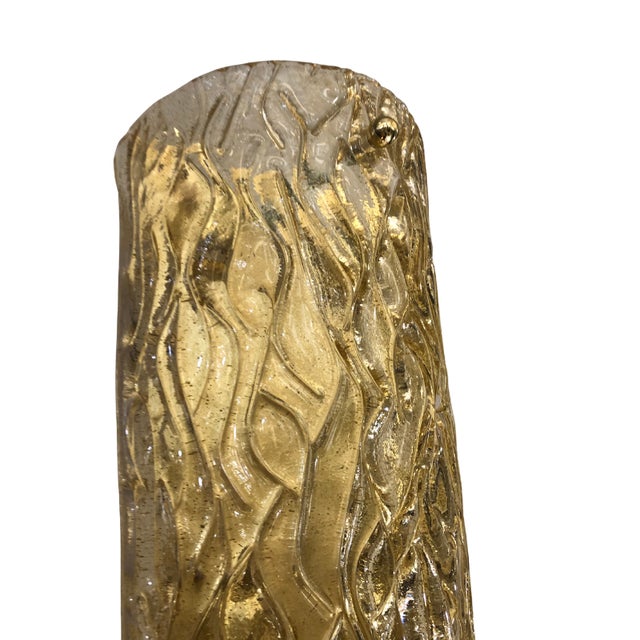 Mid-Century Modern Gilded Murano Glass Wall Lights, Set of 2 For Sale - Image 3 of 6