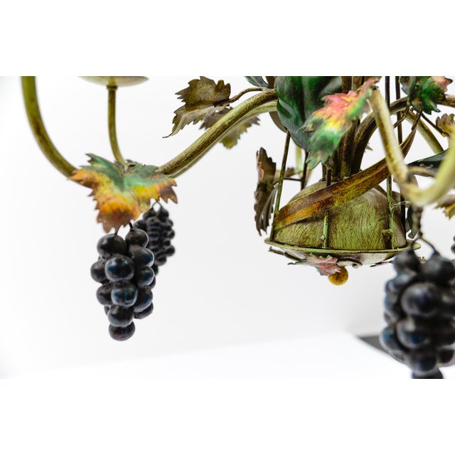 Huge Floral 6-Light Fruit Strand Hanging Lamp by Hans Kögl, Germany, 1970s For Sale - Image 12 of 13