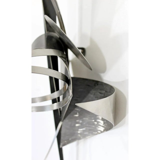 1990s Vintage Contemporary Signed Steel Metal Wall Sculpture by Christiane Martens For Sale In Detroit - Image 6 of 10