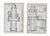 Set of four footprints plans of Gloucester, Salisbury, Lichfield and Worcester Cathedrals in the United Kingdom. 6 x 4...