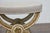 Cream French Empire Style Curule Stool with Gilded Accents and Linen Upholstery For Sale - Image 8 of 12