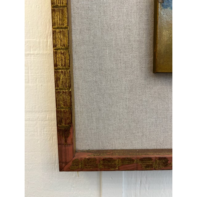 Mid 20th Century Pair of Vintage Original Oil on Board With New Linen Float Mat and Original Wood and Gold Leaf Frames For Sale - Image 5 of 18