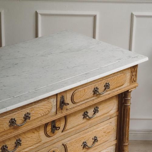 This elegant country-style chest of drawers is stylistically related to the Gründerzeit period and was made in France...