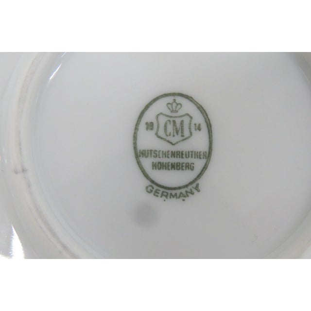Ceramic Mid 20th Century CM Hutschenreuther Germany Porcelain Cobalt Blue Gold Cups Saucers 4 pcs For Sale - Image 7 of 18