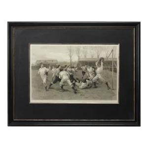 1891 "Football Match and Association Game" Photogravure, After w.h. Overend