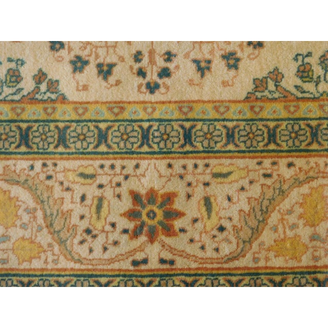 Tan Early 21st Century Vintage Hand Knotted Woolen Rug. 4'x 6' For Sale - Image 8 of 13
