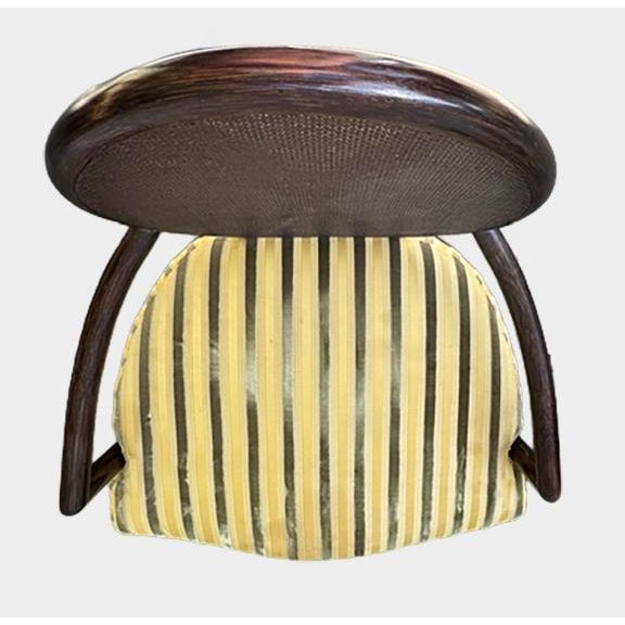 McGuire Pair Barbara Barry Oval X-Back Dining Chairs From McGuire For Sale - Image 4 of 6