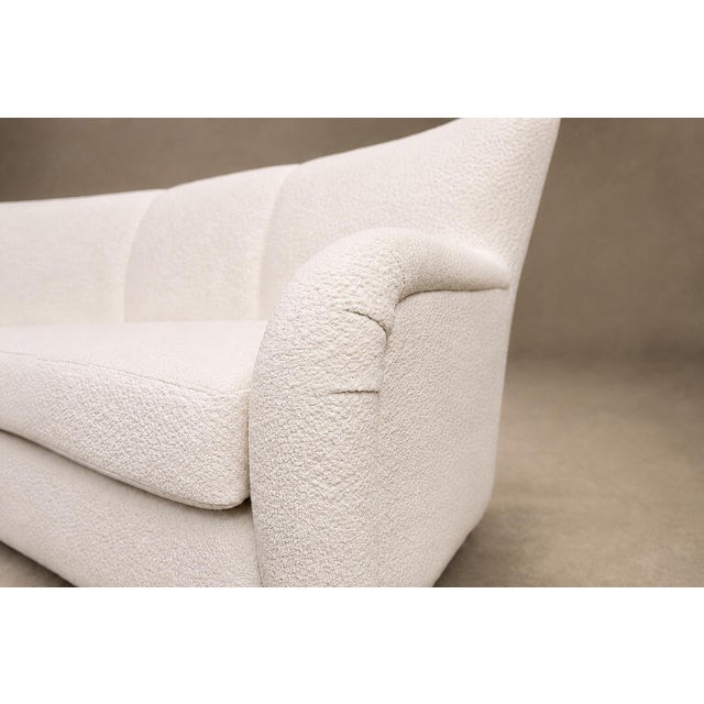 Brazilian Modern Sofa in Off-White Bouclé & Caviuna by Forma, Brazil, 1960s — Lot 51b For Sale - Image 15 of 18