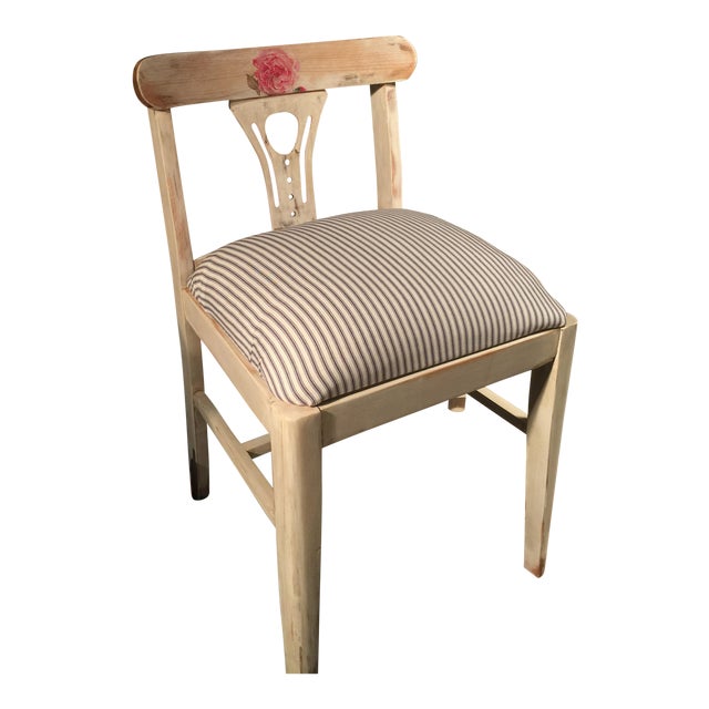 Vintage Art Nouveau Vanity Chair For Sale