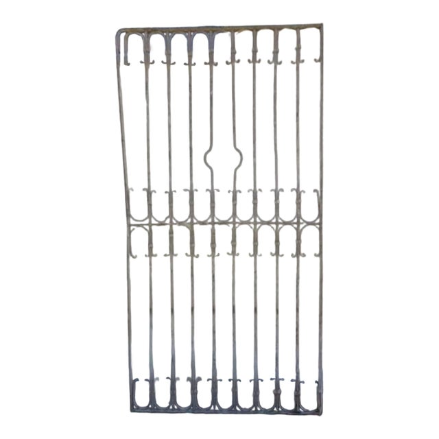 Antique Victorian Iron Gate Window Garden Fence Architectural Salvage Door #370 For Sale
