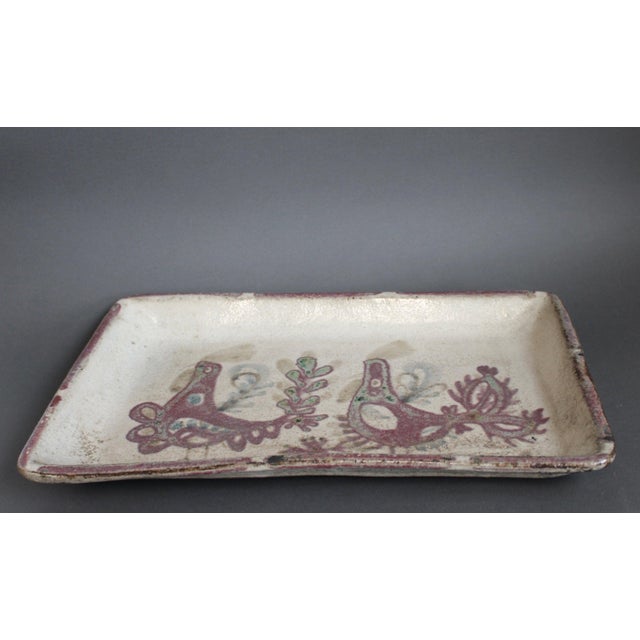 Mid-Century French Ceramic Tray by Gustave Reynaud for Le Mûrier, 1960s For Sale - Image 12 of 13