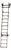 Library Ladder with Wooden Steps For Sale