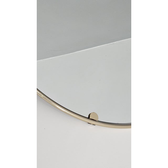 Italian Brass Wall Mirror, 1960s For Sale - Image 3 of 6