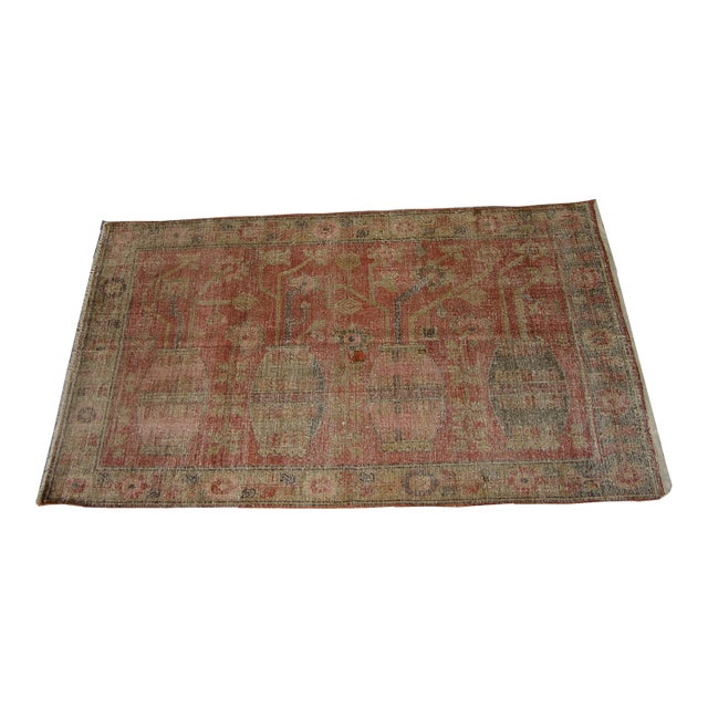 Antique 1900 Samarkand Vase and Tree Rug For Sale