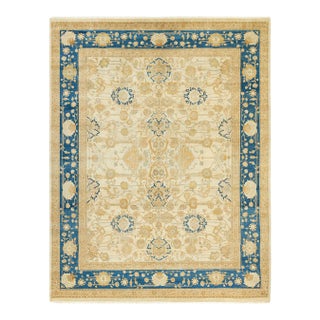 Vintage Moroccan Hand Knotted Wool Area Rug, Ivory - 8'1" X 10'1" For Sale
