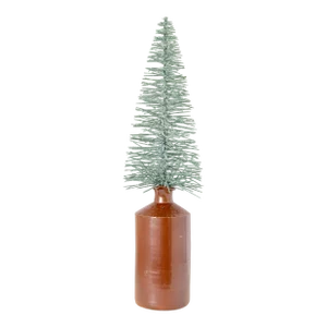 19th-C Large Stoneware Ink Bottle & Tree