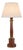 Neo-Classical Turned Wood and Brass Column Table Lamp with Pleated Shade, 1950s For Sale