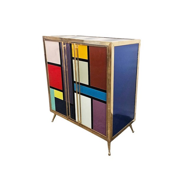 Red Vintage Two-Door Sideboard, 1980s For Sale - Image 8 of 10