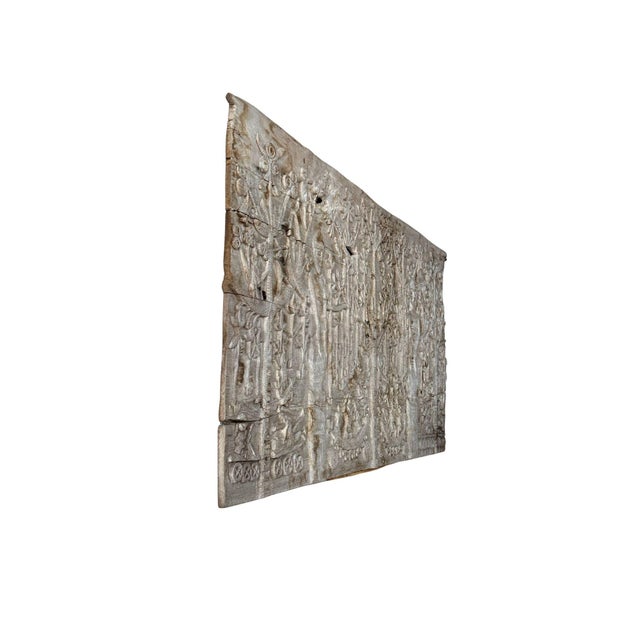 Hand-Carved Teak Wood Sculpture Panel Depicting Dayak Mythology For Sale - Image 6 of 9