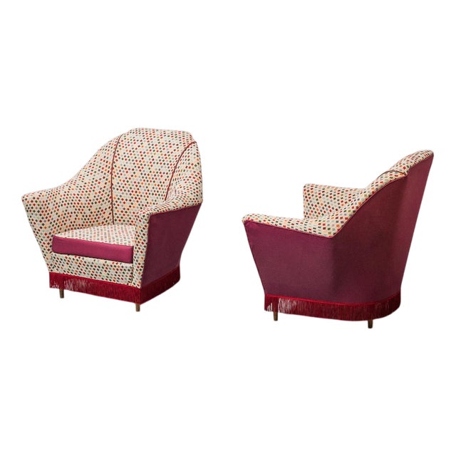 Vintage Lounge Chairs by Ico Parisi, 1970s, Set of 2 For Sale