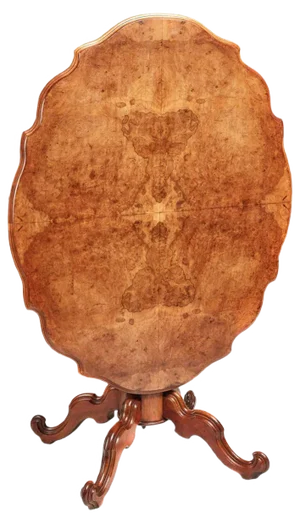 Antique Victorian Burr Walnut Tilt-Top Centre Table, 1850s