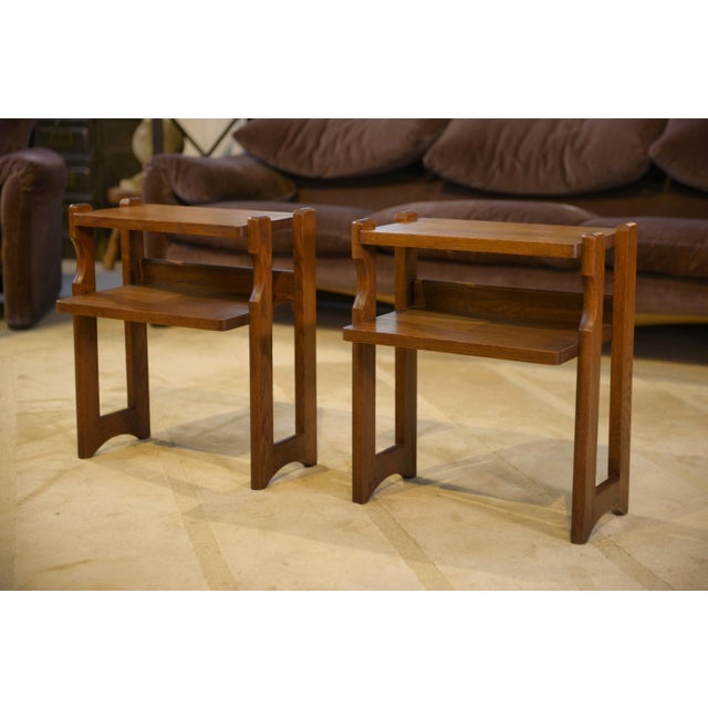 Bedside Tables by Guillerme and Chambron for Votre Maison, 1960s, Set of 2 For Sale - Image 13 of 13