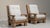 A cream wood, Brutalist-style armchair, dating to the 1970s and made in France. The wood frame is finished in fabric,...