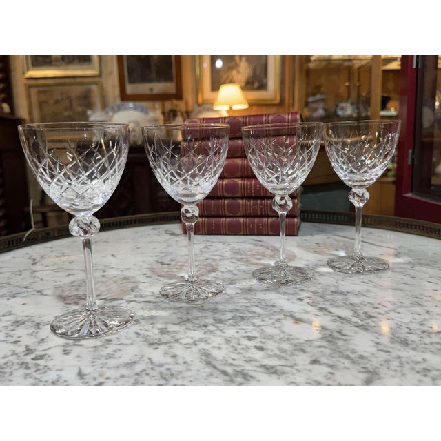 Crystal Stemmed Bolero Model Glasses from Daum, Set of 4 For Sale - Image 4 of 9