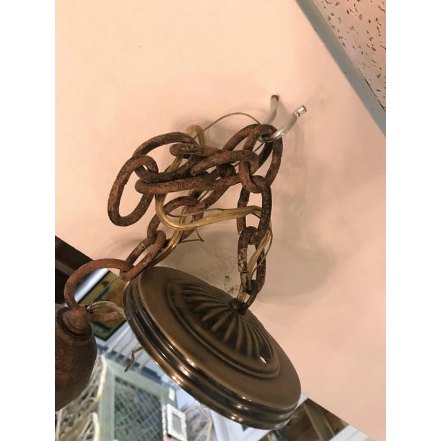 Vintage Neoclassical Six Light Chandelier With Rustic Finish For Sale In West Palm - Image 6 of 9