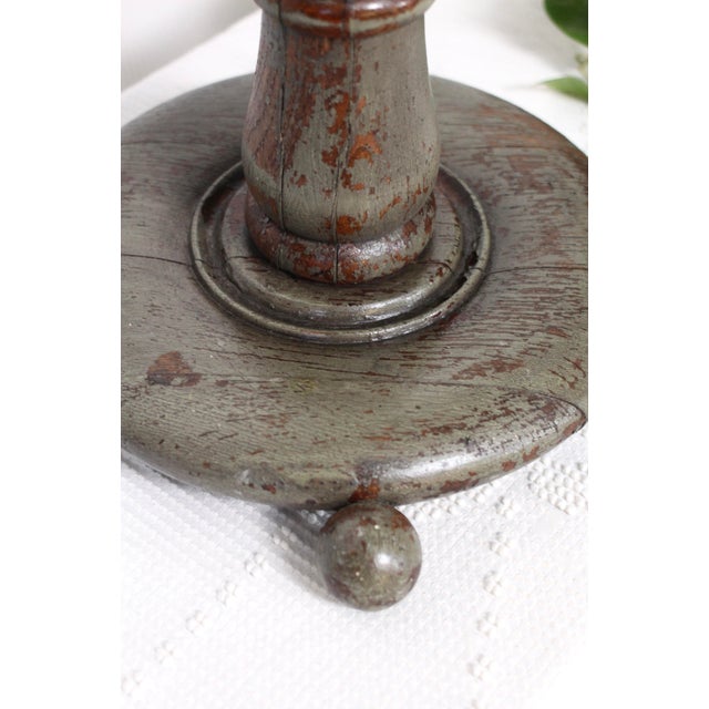 1930s 1930s Art Deco Wood Plant Stand With Ball Feet For Sale - Image 5 of 10