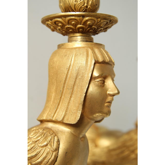Traditional French Empire Ormolu Wall Sconces, 1820s, Set of 2 For Sale - Image 3 of 18