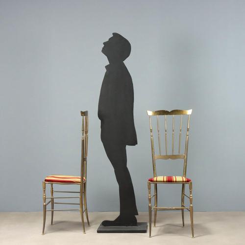 Brass Side Chairs, 1950s, Set of 2 For Sale - Image 3 of 10