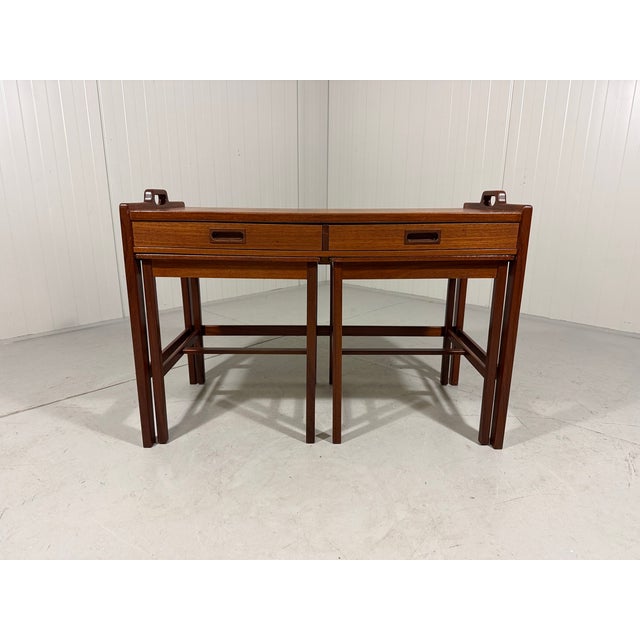 Skaraborgs Möbelindustri Teak Nesting Tables, Sweden, 1960s, Set of 3 For Sale - Image 4 of 15