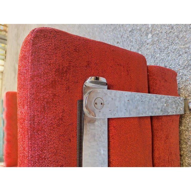 Fasce Cromate Sofa in Red Fabric by Luigi Caccia Dominioni for Azucena, 1960s For Sale - Image 9 of 18