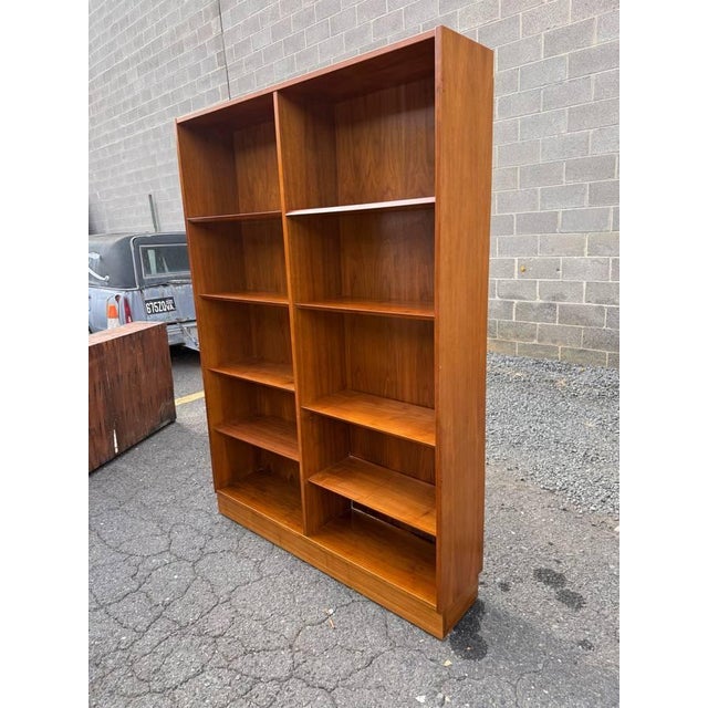 Mid Century Modern "Poul Hundevad" Teak Wood Double Bookcase For Sale - Image 14 of 16