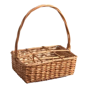 1960s Wicker Drink / Cocktail Caddy