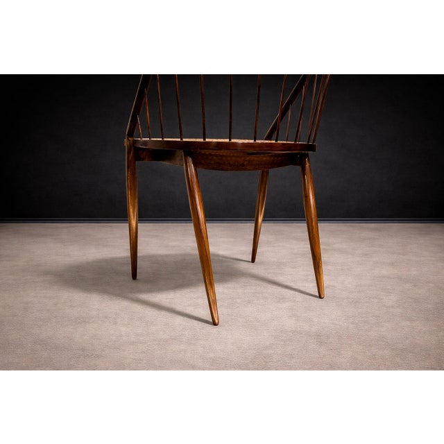 Mid-Century Modern Curva Chair in Rosewood & Caning, Joaquim Tenreiro, 1960s For Sale - Image 3 of 14