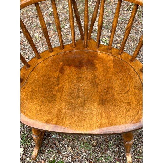 Nichols & Stone Fan Back Windsor Rocking Chair For Sale - Image 9 of 12