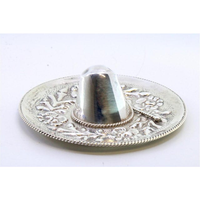 Mexican Hat in Silver with Application and Corded Friezes For Sale - Image 3 of 7