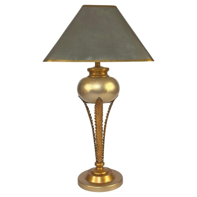 Gilded Palm Tree Lamp by Lam Lee, 1980 For Sale - Image 10 of 10