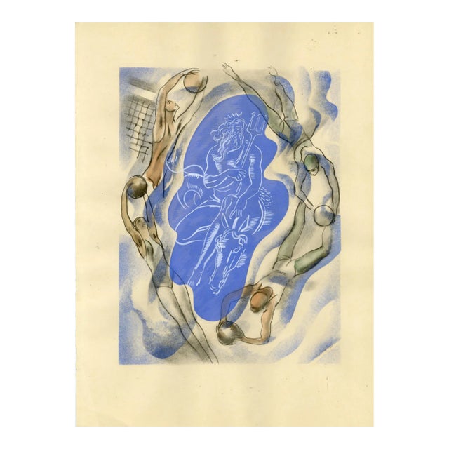 "Le Water Polo" Sports Print by Milivoj Uzelac For Sale