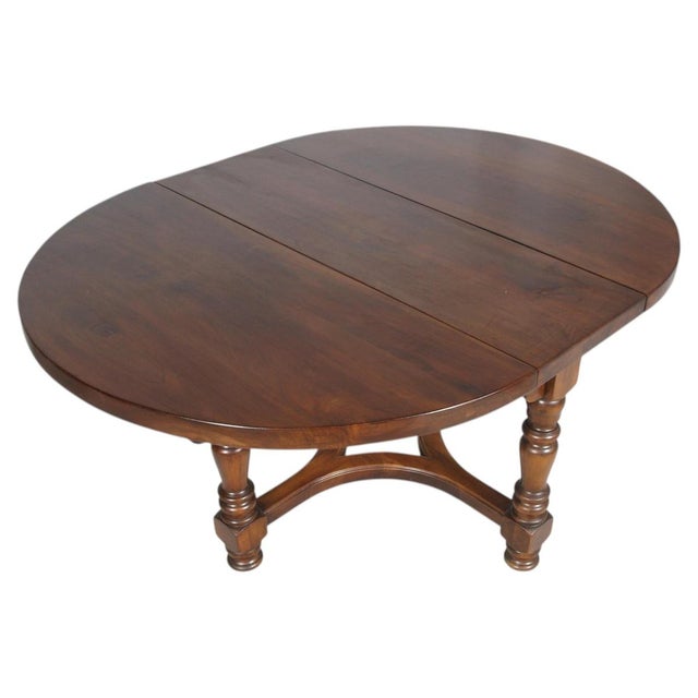 Round Antique Walnut Extendable Table from Ebanisteria di Bassano, 1800s For Sale - Image 11 of 17