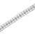 Contemporary .925 Sterling Silver 1/10 Cttw Diamond Double-Link 7" Rolex Tennis Bracelet (I-J Color, I3 Clarity) For Sale - Image 3 of 7
