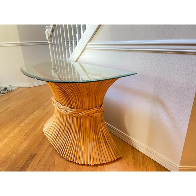 Modern Sheaf of Wheat Entry Table by McGuire, 1970s For Sale - Image 3 of 12