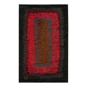 1920s Multicolor Abstract Modern Antique American Hooked Rug 2'0" X 3'0" Handmade Wool Carpet